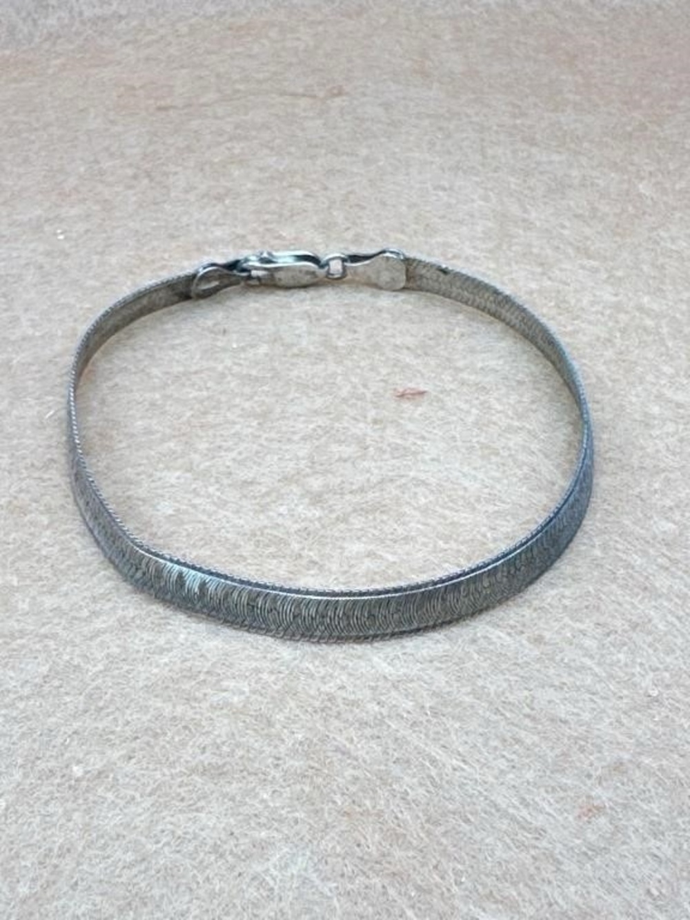 925 Sterling Silver Italy IBB Mesh Snake Chain Bracelet 7” 4.86g Vintage